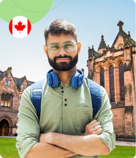 Indian student in canadian university studying